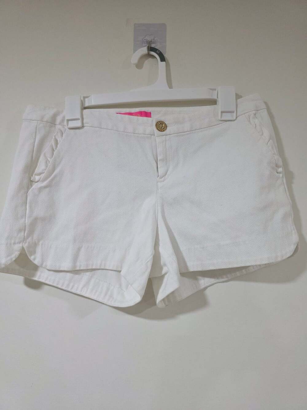 Lilly Pulitzer Callahan Shorts Size 8 Resort White Cotton